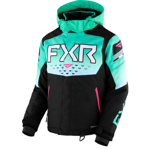 Child Helium Jacket 2025 - Black/Mint Fade/Electric Pink